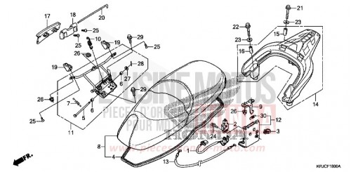 SIEGE/PORTE-BAGAGE ARRIERE FES125AC de 2012